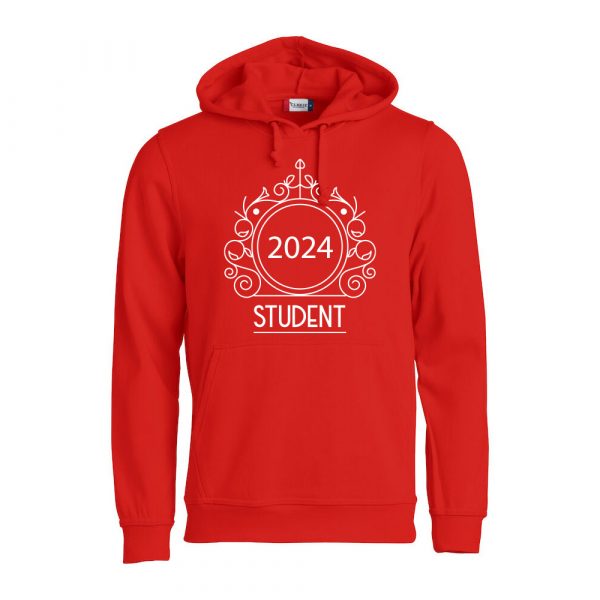 Elegant Student 2024 Hoodie Röd